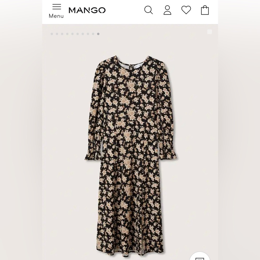 Flower print midi dress
